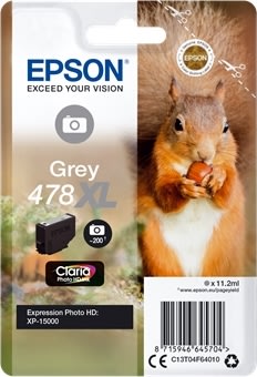 Epson Blækpatron, Grå, Sampak  - 478XL