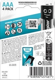 Energizer Max Plus Alkaline AAA batteri, 4 stk.
