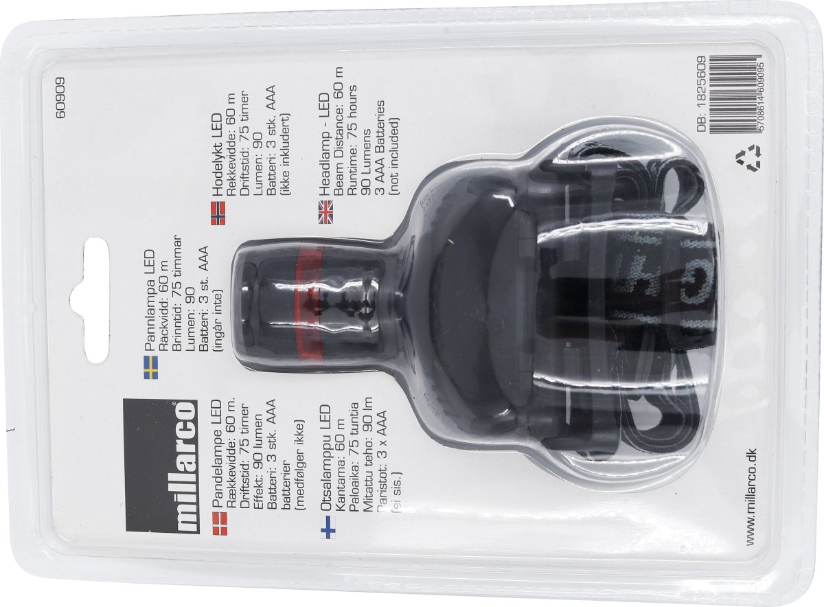 Work>It pandelampe 90 lumen, sort