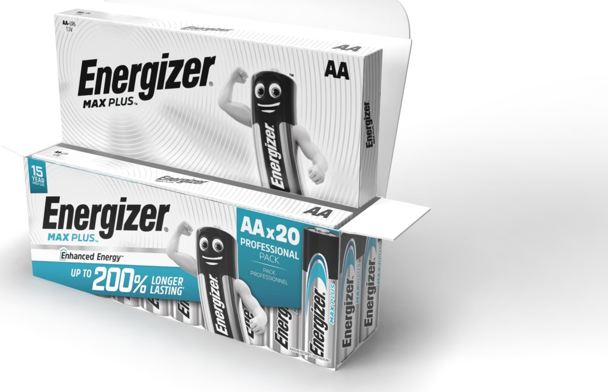 Energizer Max Plus Alkaline AA batteri, 20 stk.