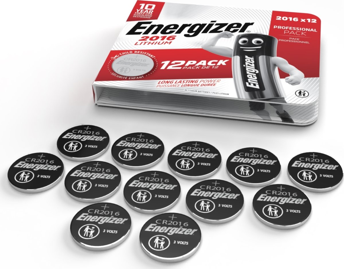 Energizer Lithium CR2016 knapcelle batteri, 12 stk