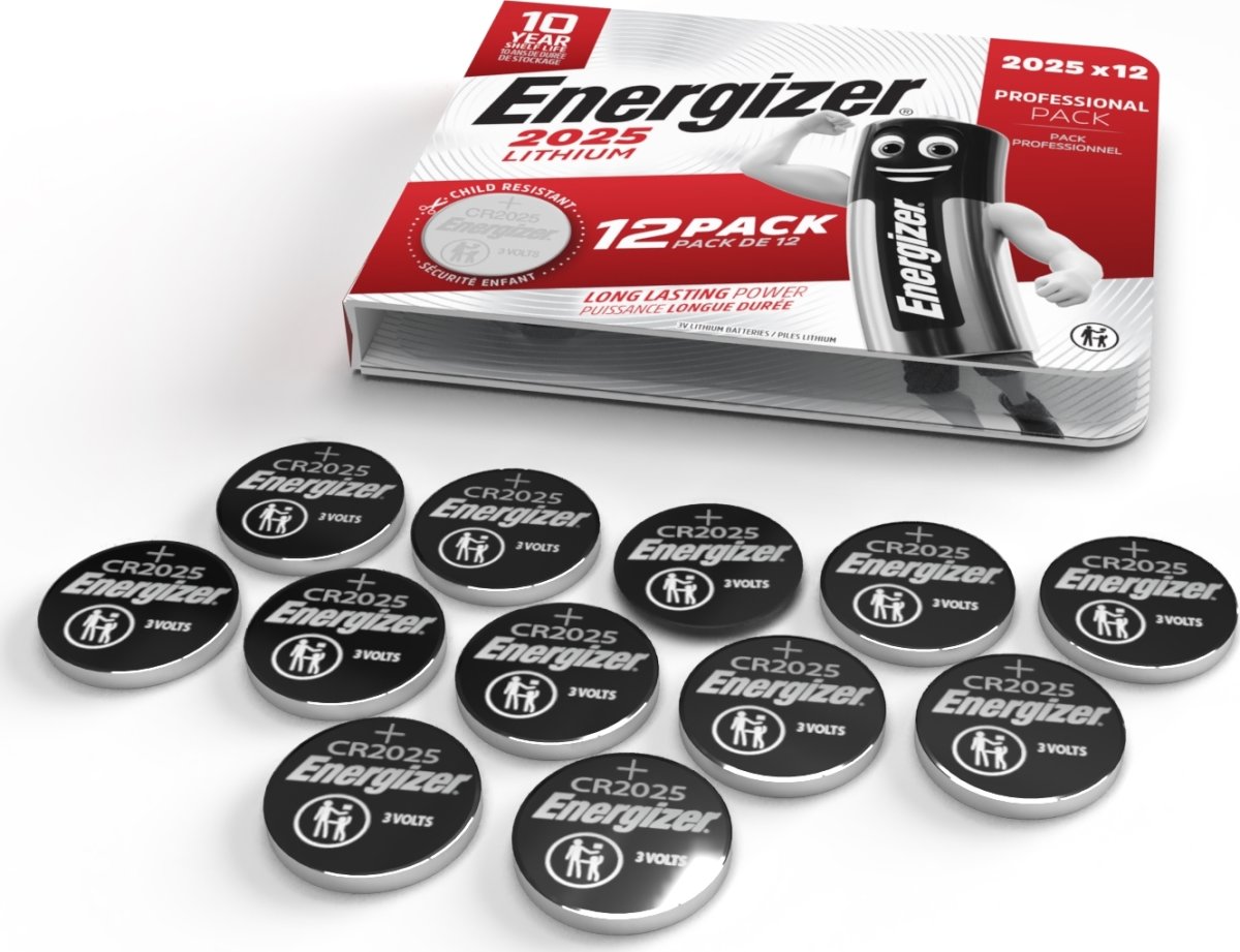 Energizer Lithium CR2025 knapcelle batteri, 12 stk