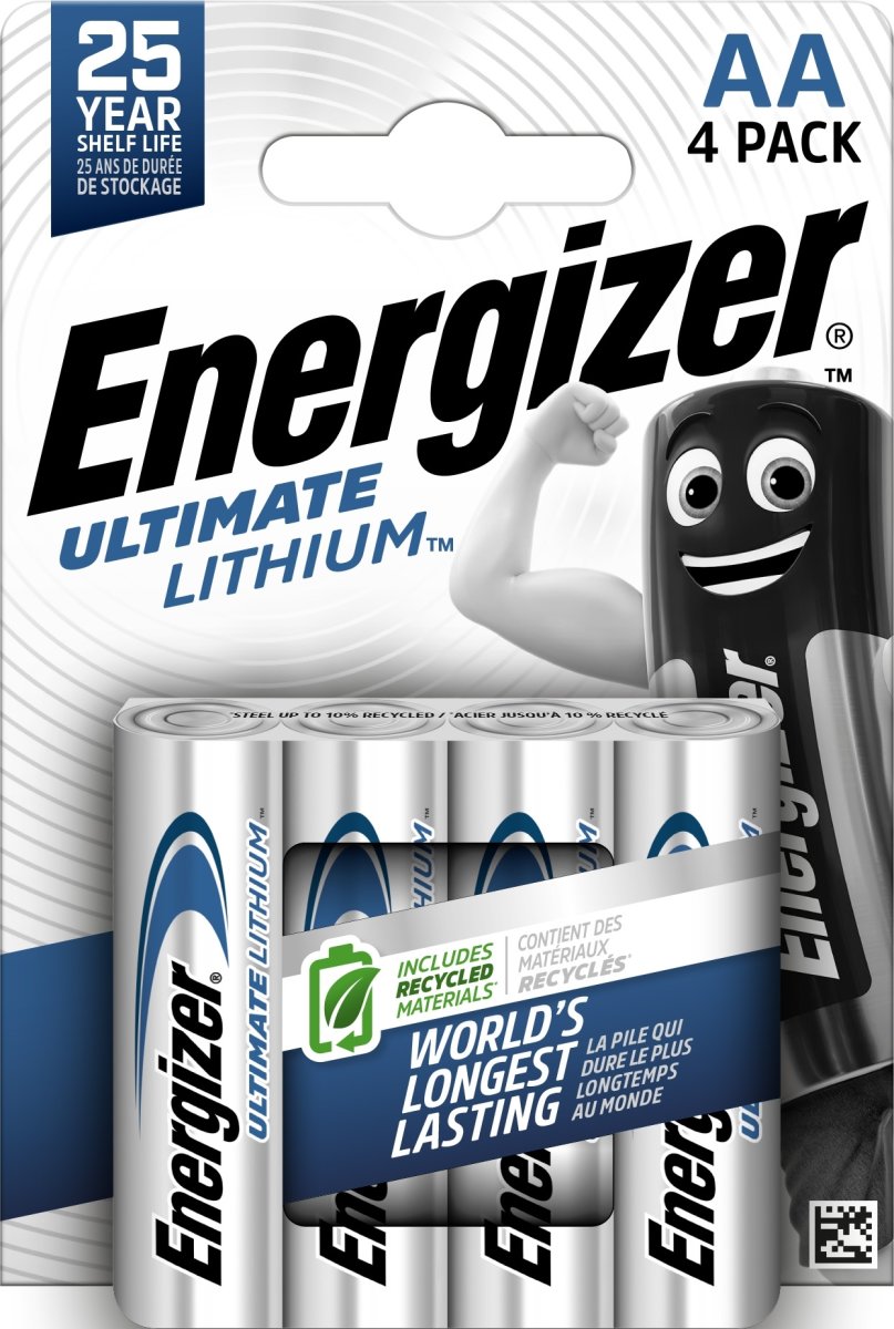 Energizer Lithium Standard AA batteri, 4 stk.