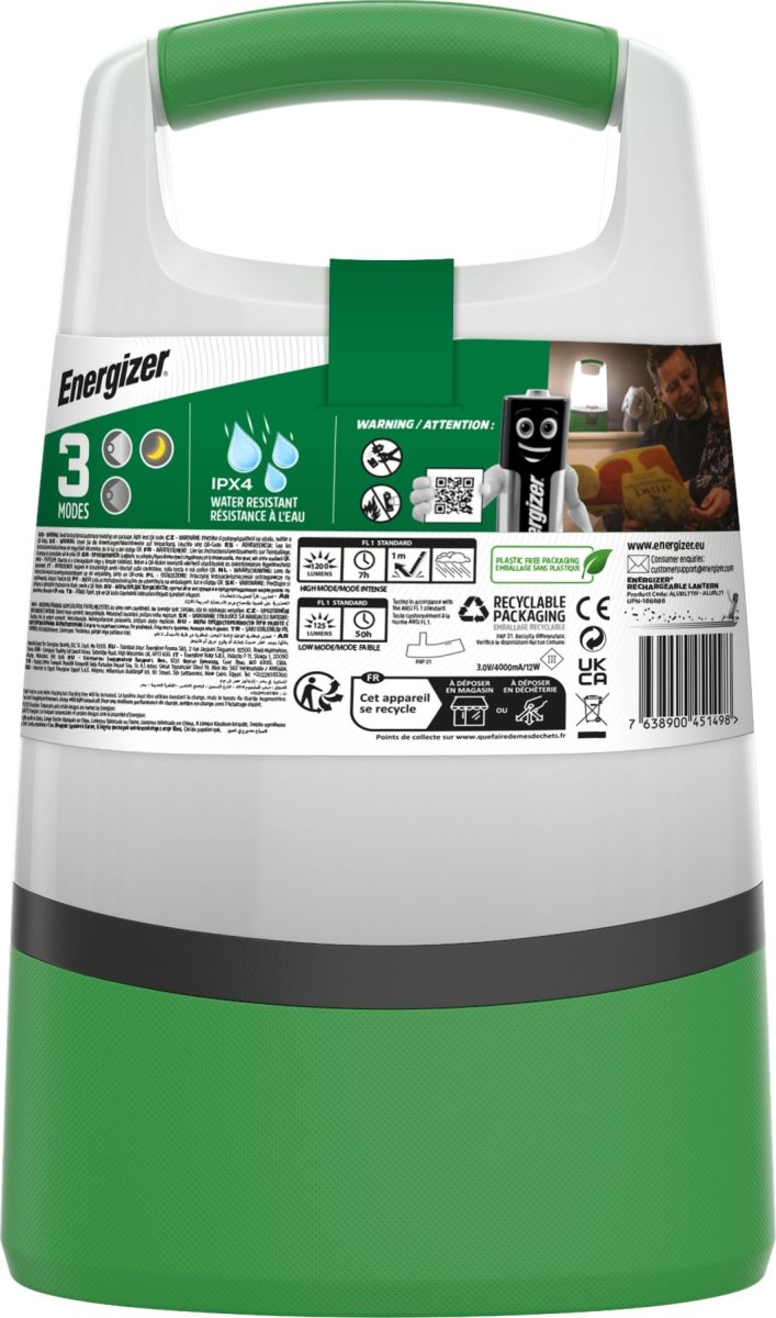 Energizer genopladelig lanterne, 1200lm