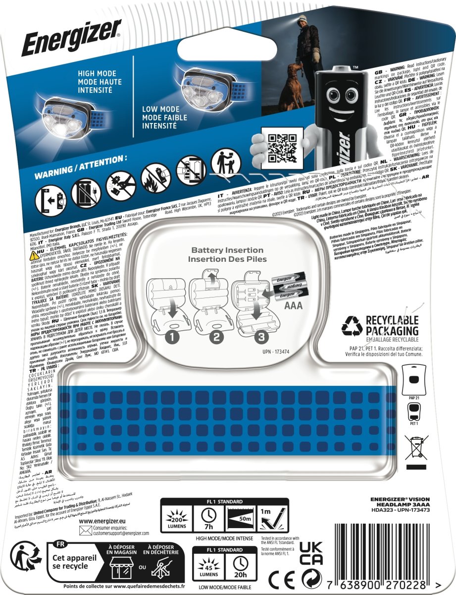 Energizer Vision pandelampe, 200lm