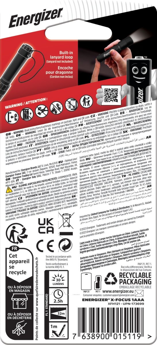 Energizer X Focus lommelygte, 30lm