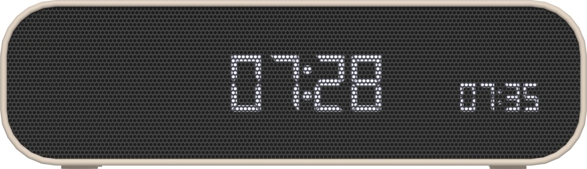 Kreafunk Wakie Vækkeur/Højtaler, ivory sand