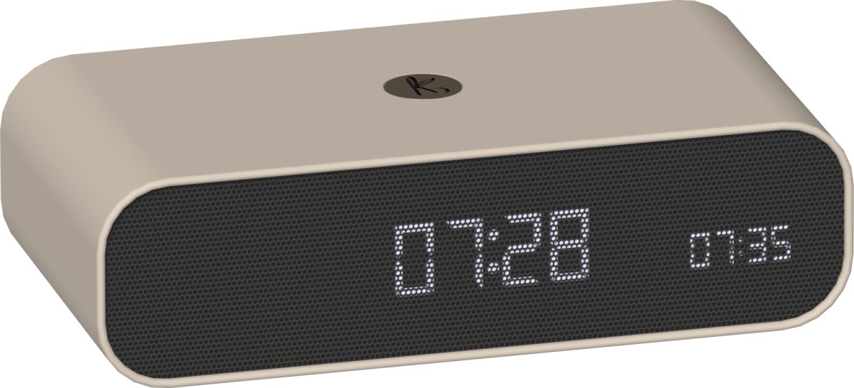 Kreafunk Wakie Vækkeur/Højtaler, ivory sand