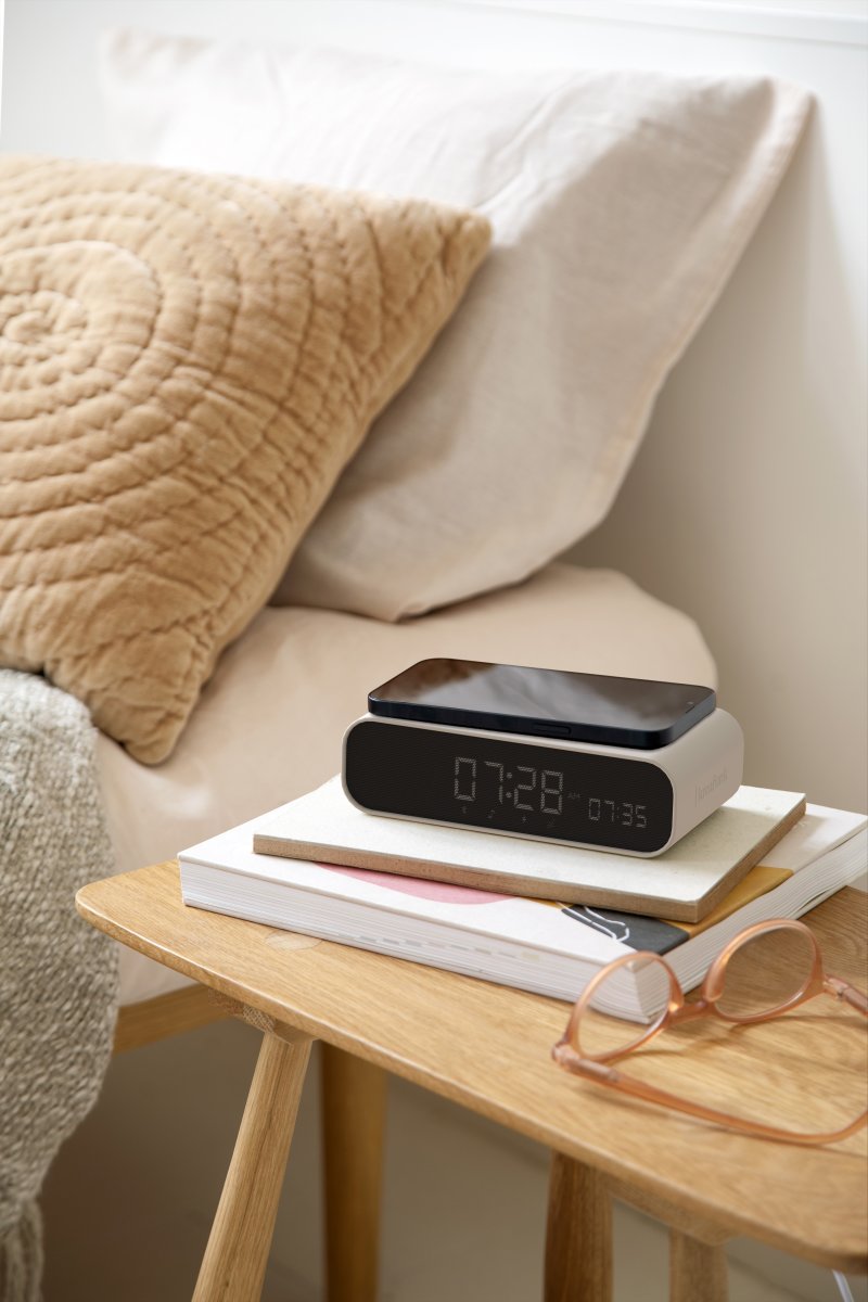 Kreafunk Wakie Vækkeur/Højtaler, ivory sand