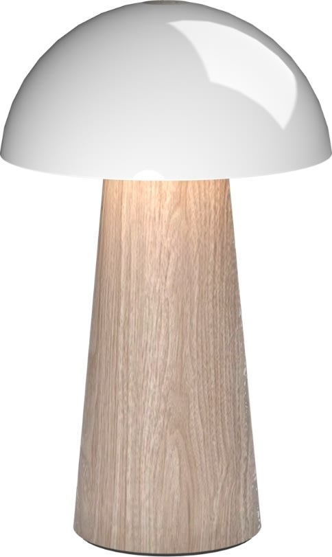 Kreafunk Bello Bærbar Lampe, lyst træ