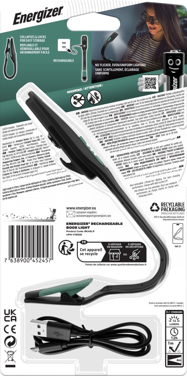 Energizer genopladelig boglampe