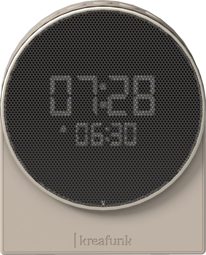 Kreafunk Ivy Vækkeur/Højtaler, ivory sand
