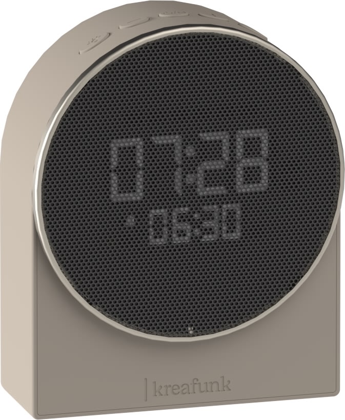 Kreafunk Ivy Vækkeur/Højtaler, ivory sand