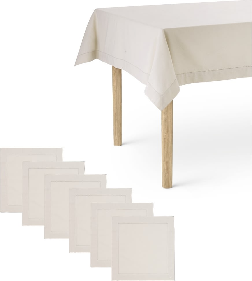 Georg Jensen Damask Picot Dug og Servietter, natur