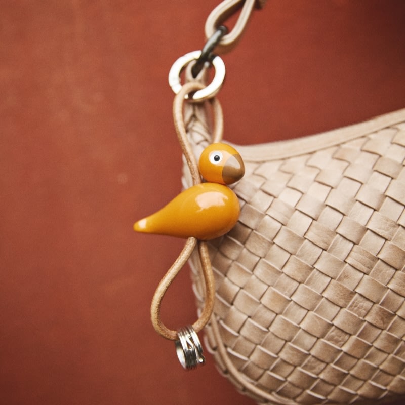 Kay Bojesen Nøglering Fugl, orange