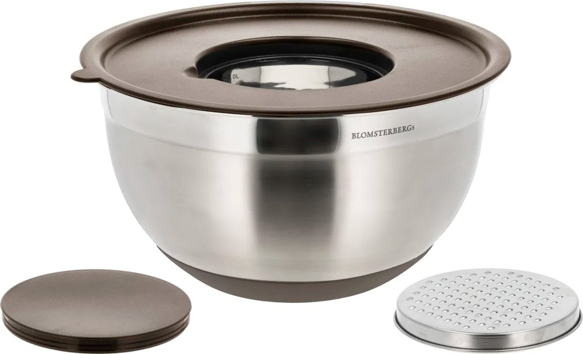 Blomsterbergs Røreskåle, 8 dele 3 + 5 liter, latte