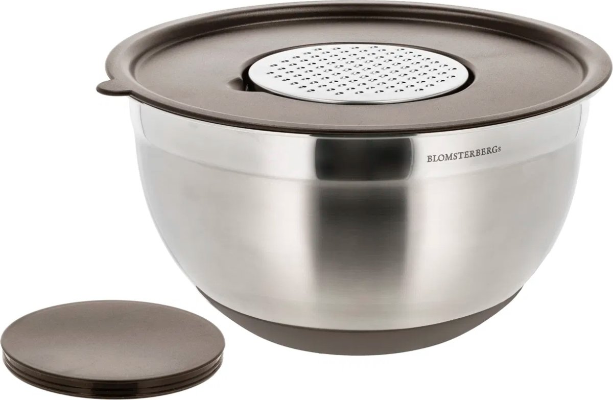 Blomsterbergs Røreskåle, 8 dele 3 + 5 liter, latte