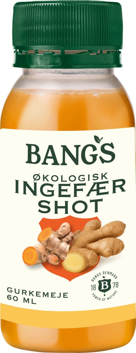 Bangs Økologisk Ingefærshot Gurkemeje, 6 cl