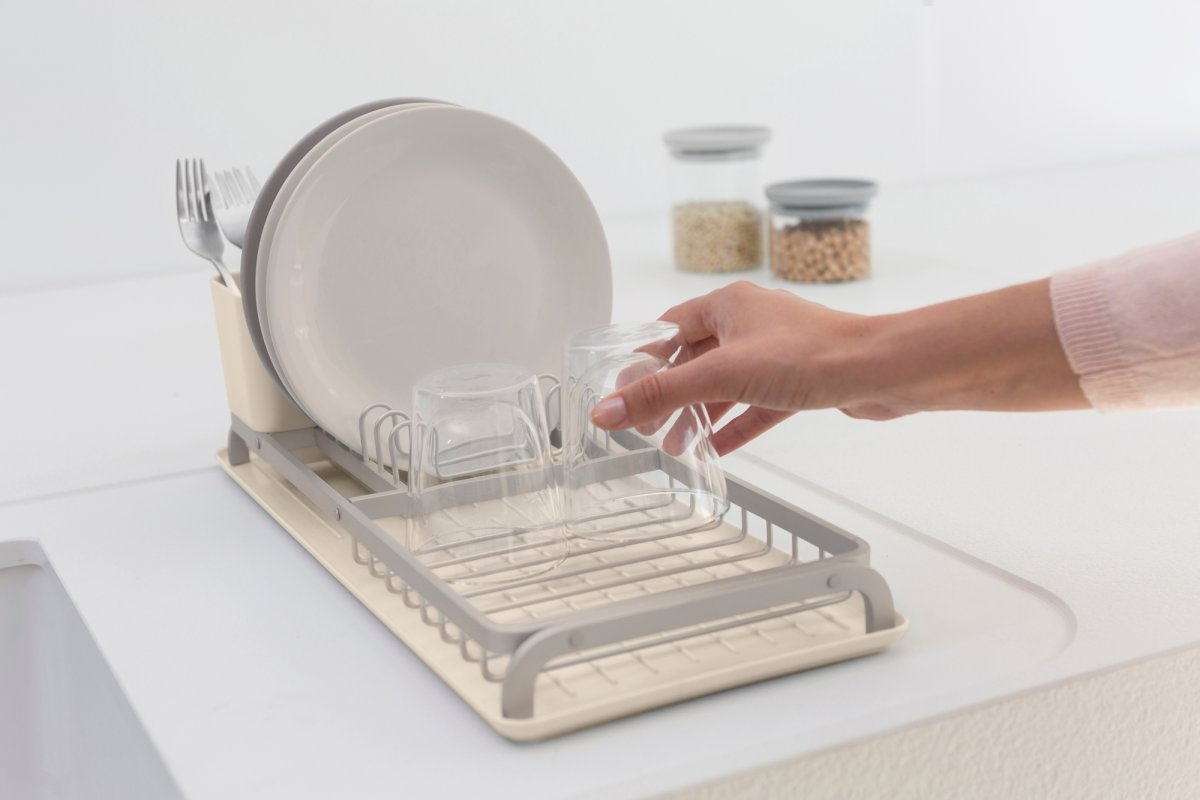 Brabantia Opvaskestativ, Kompakt, Soft Beige