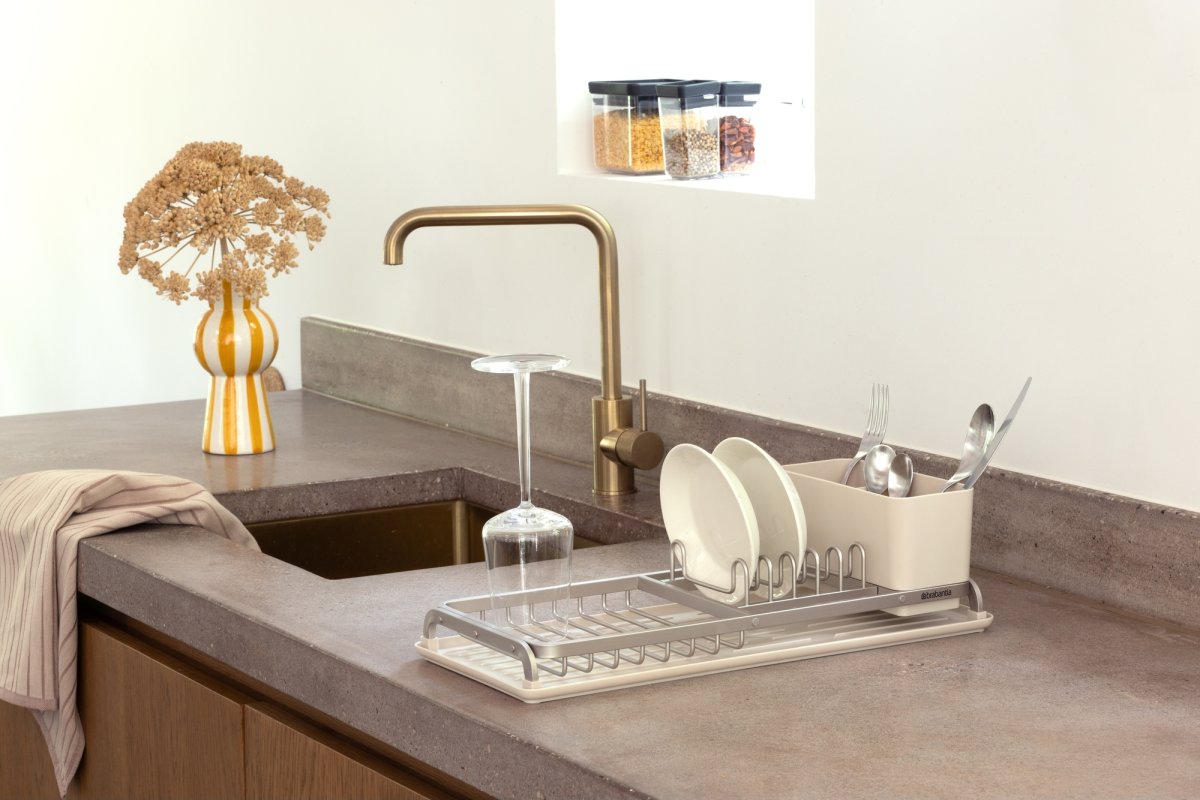 Brabantia Opvaskestativ, Kompakt, Soft Beige