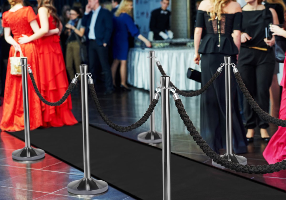 Skridsikker tæppe/måtte, 400x90 cm, sort