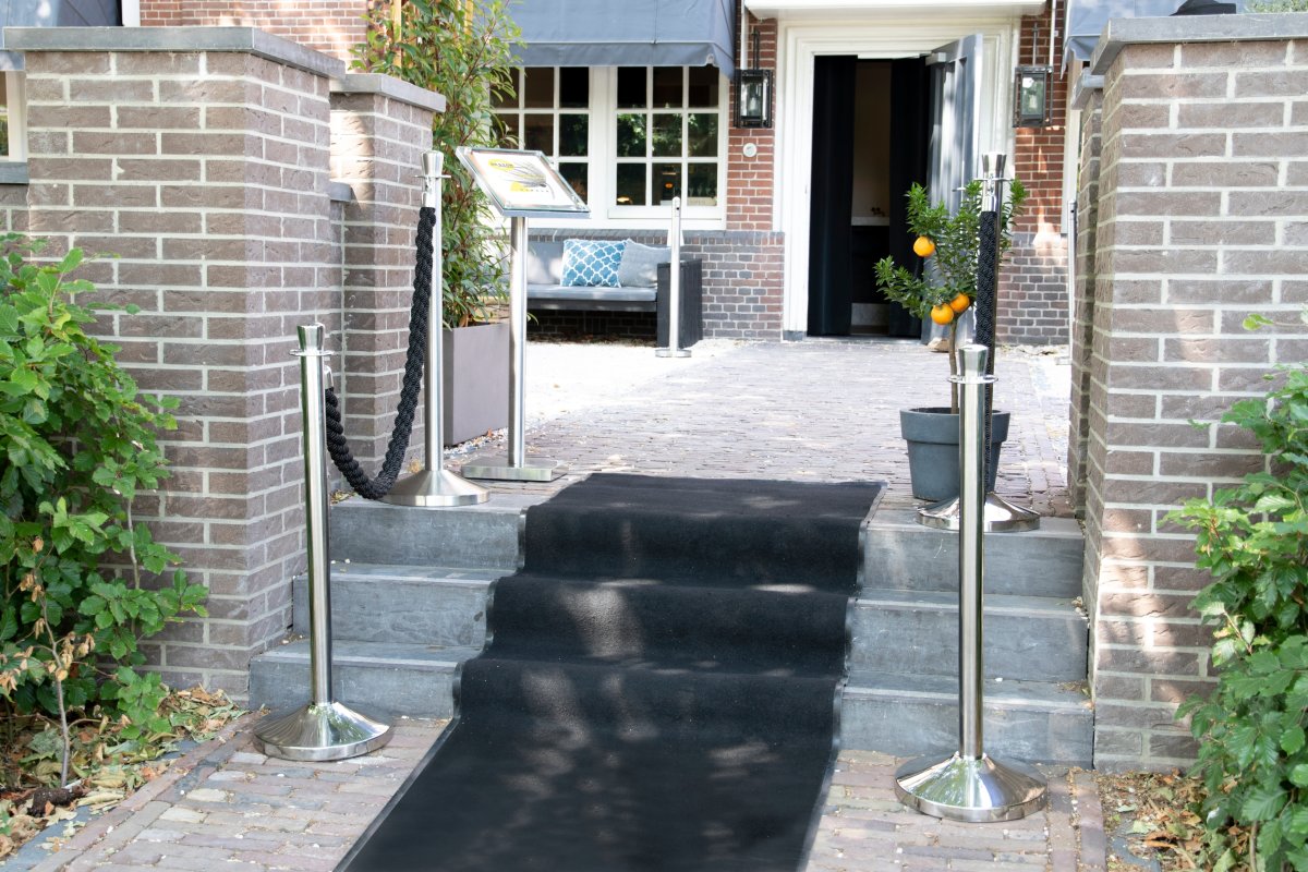 Skridsikker tæppe/måtte, 400x90 cm, sort