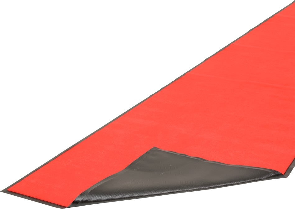 Skridsikker tæppe/måtte, 400x90 cm, rød