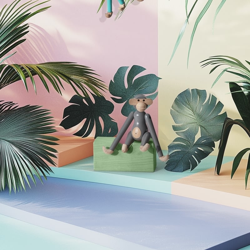 Kay Bojesen Mini-Abe, grå