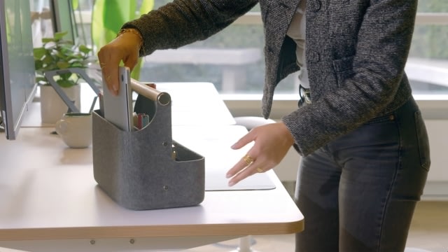 Leitz skrivebordsorganisator | Bærbar | Grå filt