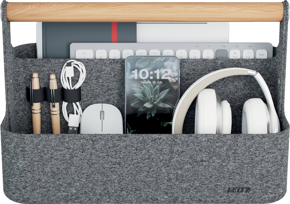 Leitz skrivebordsorganisator | Bærbar | Grå filt