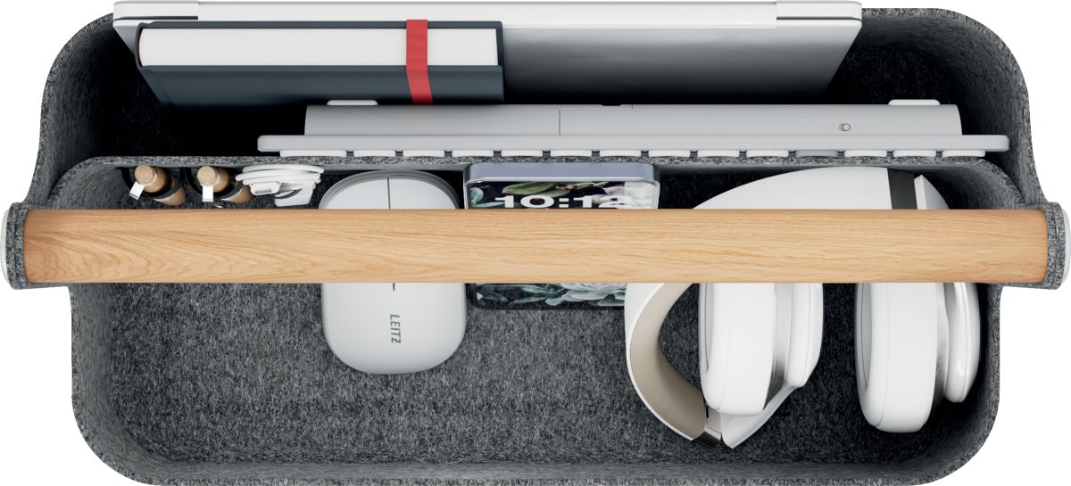 Leitz skrivebordsorganisator | Bærbar | Grå filt