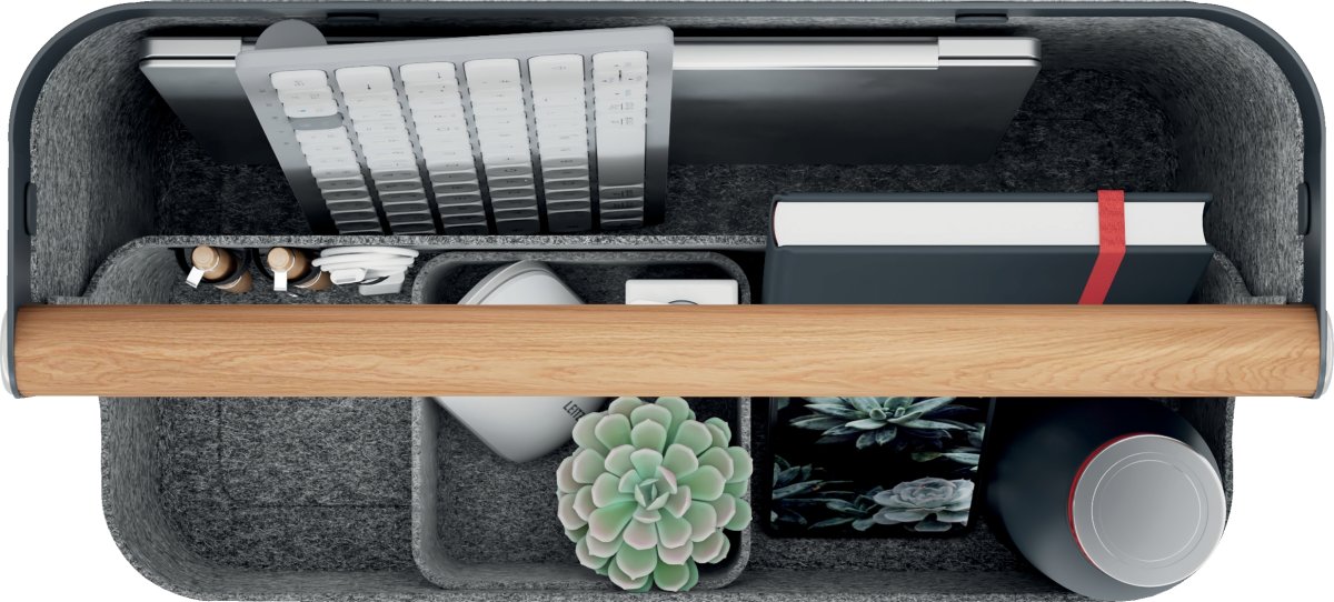 Leitz skrivebordsorganisering | Hæng. | Grå filt