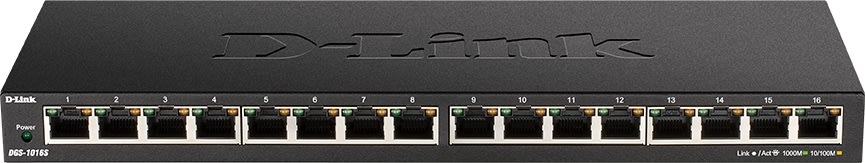 D-LINK Switch, 16-Port 10/100/1000Mbps Gigabit