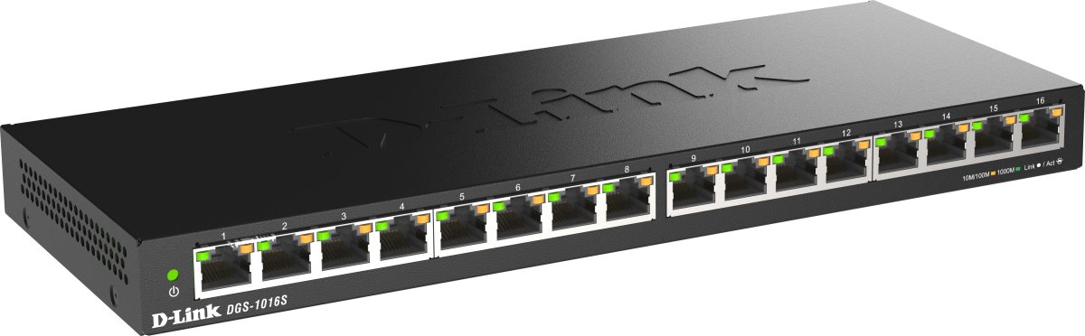D-LINK Switch, 16-Port 10/100/1000Mbps Gigabit