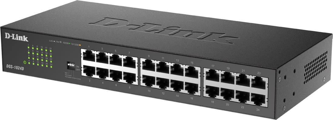 D-LINK Desktop Switch, 24-port 10/100/1000 Gigabit