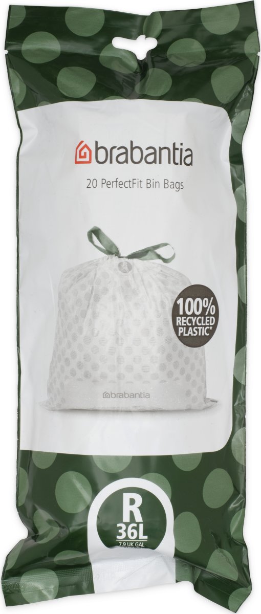 Brabantia Affaldspose R | 36 L | Hvid | 20 stk.