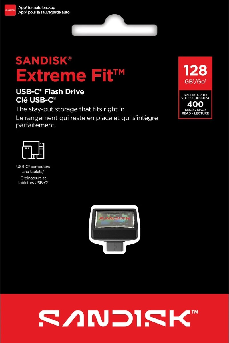 Sandisk USB Drev Extreme Fit 3.2 128GB