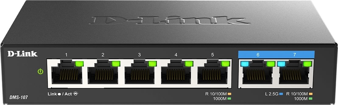 D-LINK Switch, 6-port, Multi-Gigabit