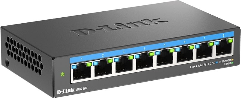 D-LINK Switch, 8-Port, Multi-Gigabit