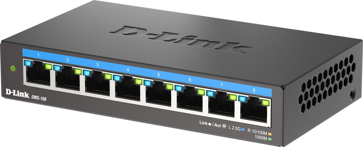 D-LINK Switch, 8-Port, Multi-Gigabit