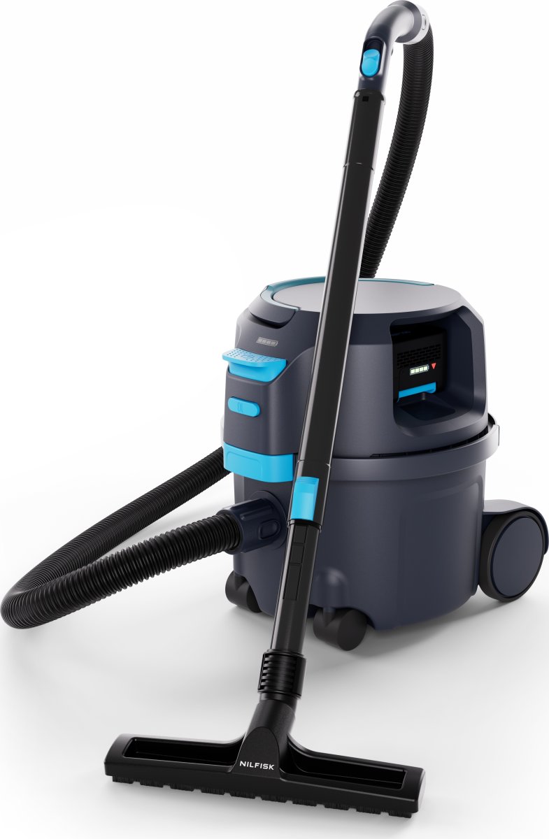 Nilfisk VP500 BP 6 Ah, HEPA, Batteri Sort