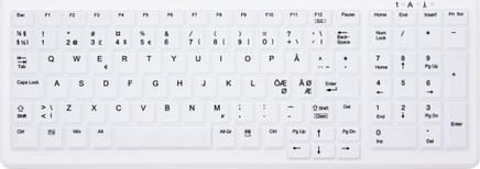 Contour Active Key Tastatur, Kompakt, trådløs hvid