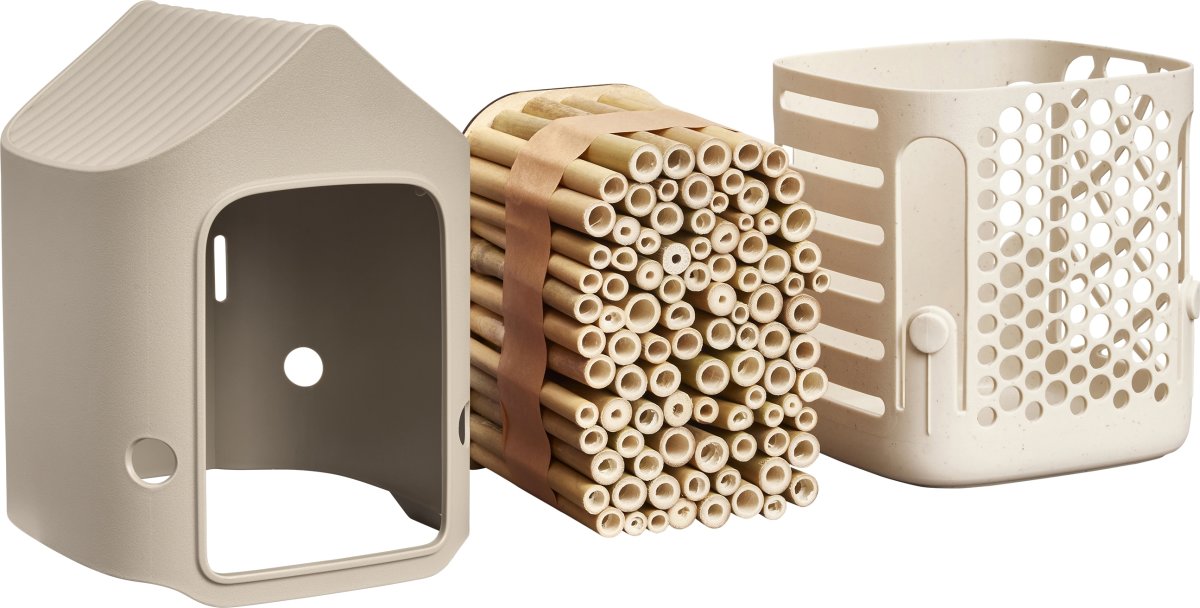 Elho Cosy Insekthotel, 18 cm, mushroom beige