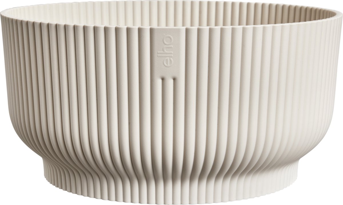Elho Vibes Bowl Blomsterkrukke, 25 cm, linen white