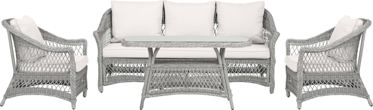 Hven Sofasæt med hynder, 4 dele, sand