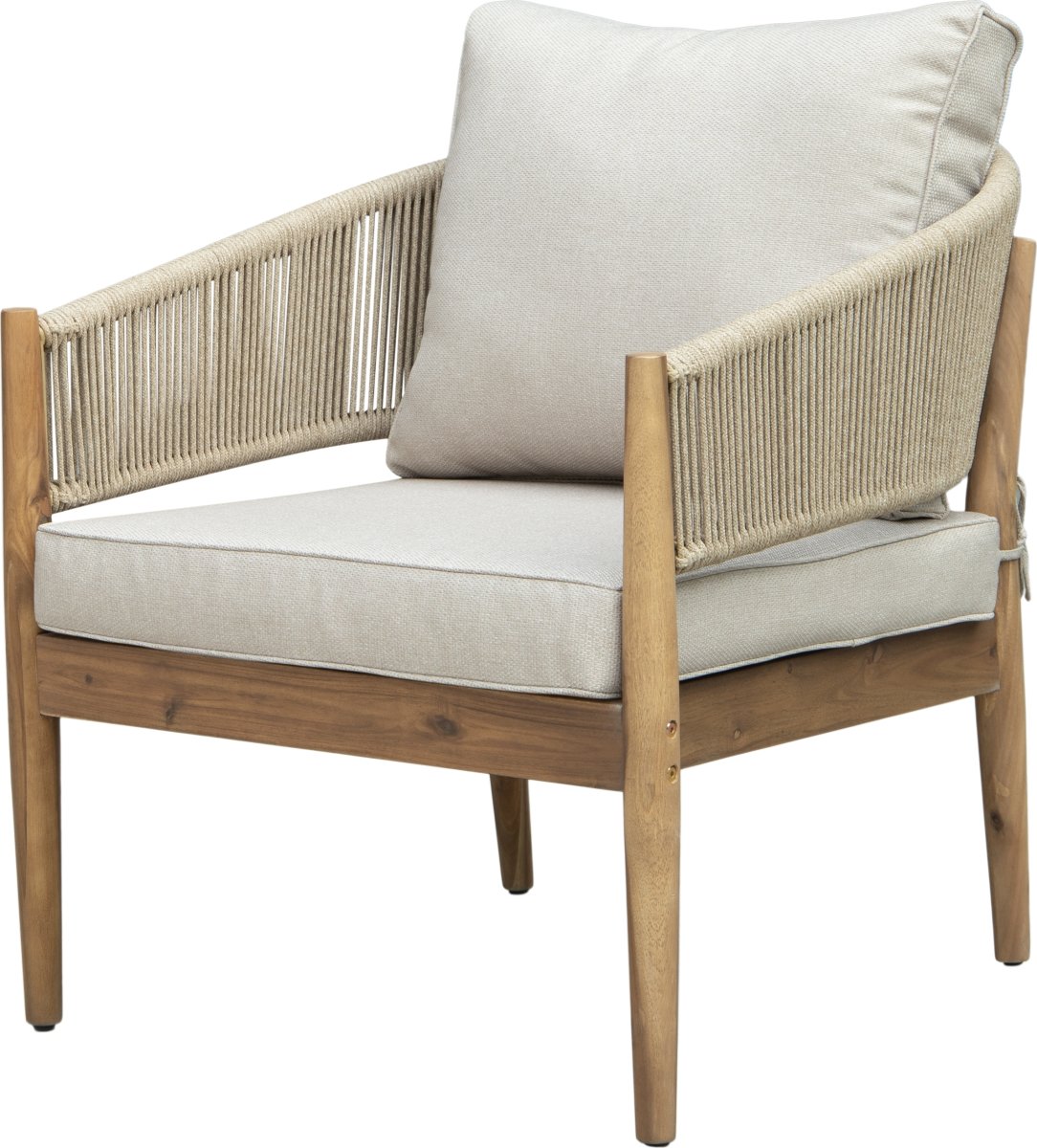 Fiji Loungesæt 4 pers. med hynder, akacietræ/natur