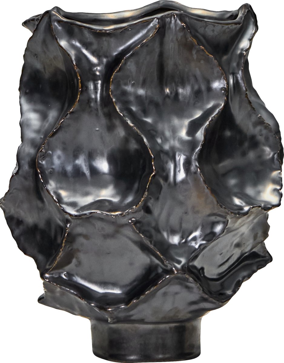 House Doctor Waves Vase H25 cm, metallisk