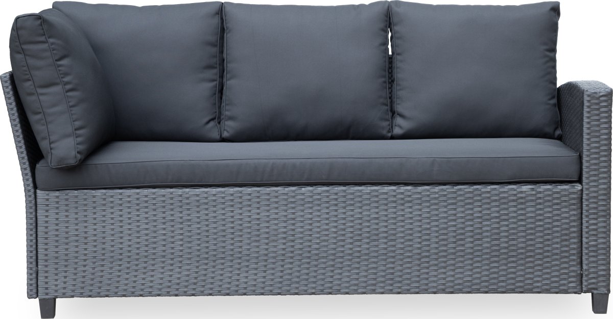 OUTDOOR hjørnesofa / loungesæt, Sort