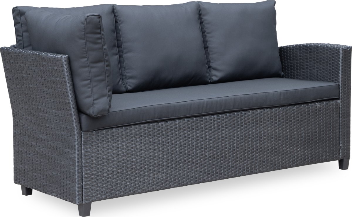 OUTDOOR hjørnesofa / loungesæt, Sort