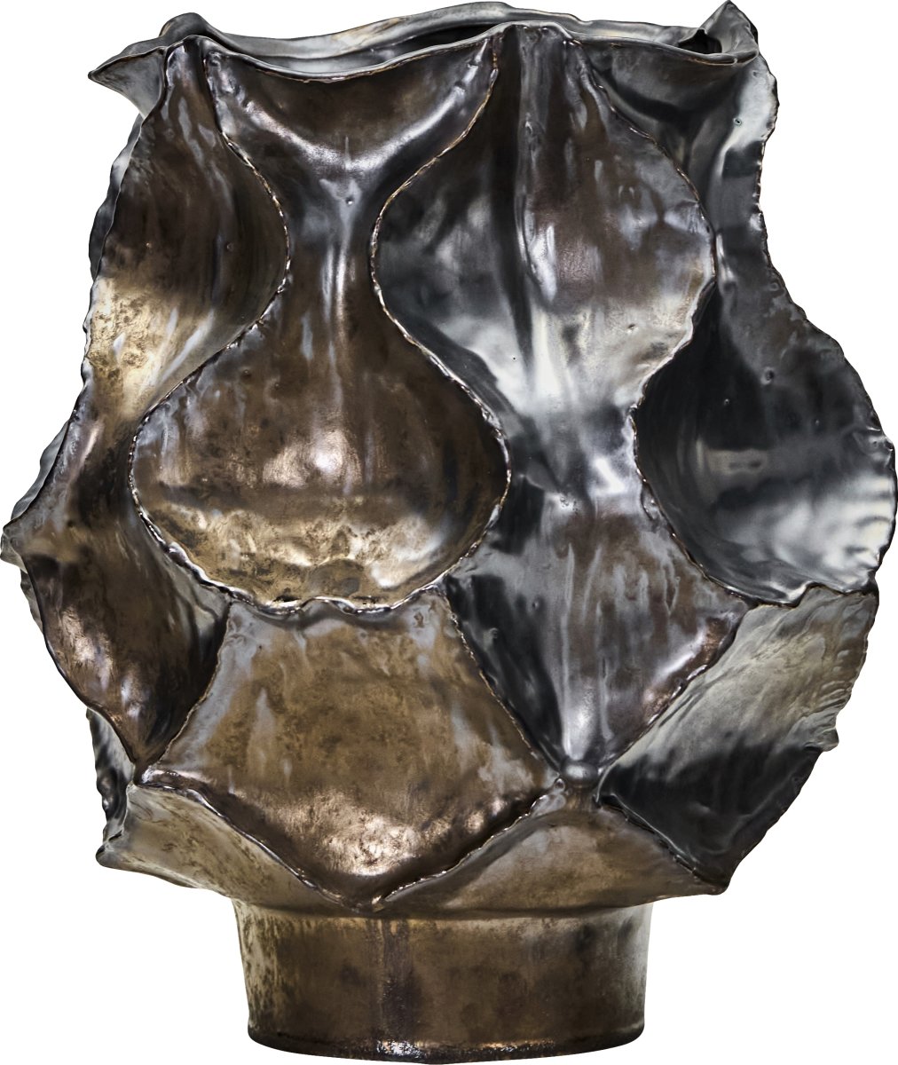 House Doctor Waves Vase H34 cm, metallisk